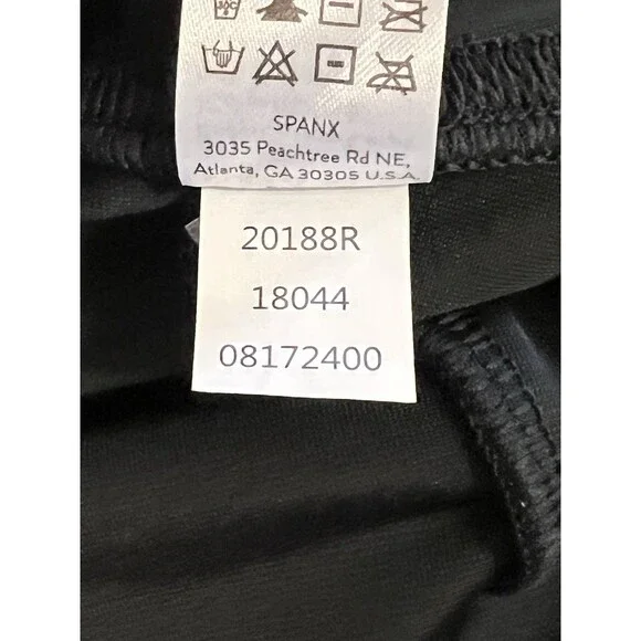 SPANX Velvet Shine Black Metallic Gold Leggings Shimmer High Rise Velour XL NWT - Picture 8 of 8